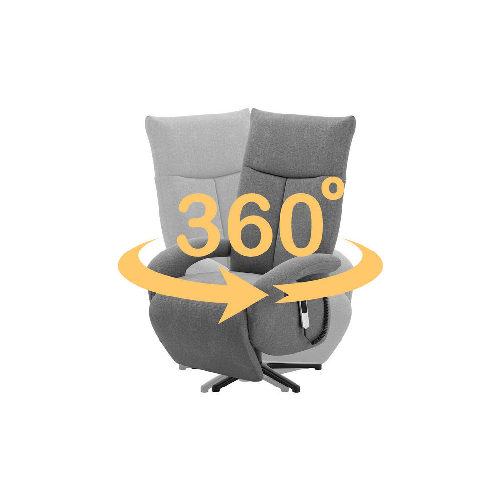 Thumbnail - Sit & More Relaxsessel Dance E, Altrosa, Textil, 74x112x82 cm, Goldenes M, Oeko-Tex® Standard 100, Made in Europe, DGM-K...