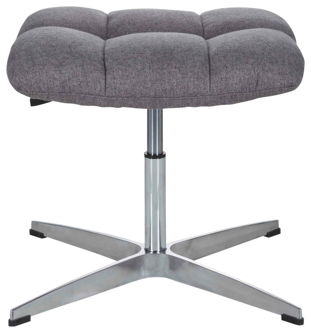 BÜROHOCKER Grau  - Silberfarben/Grau, MODERN, Textil/Metall (47/49/47cm) - MID.YOU