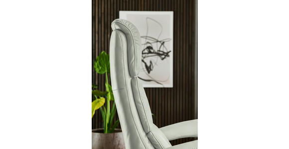 RELAXSESSEL in Leder Silberfarben  - Edelstahlfarben/Silberfarben, Design, Leder/Metall (76/119/86cm) - Dieter Knoll