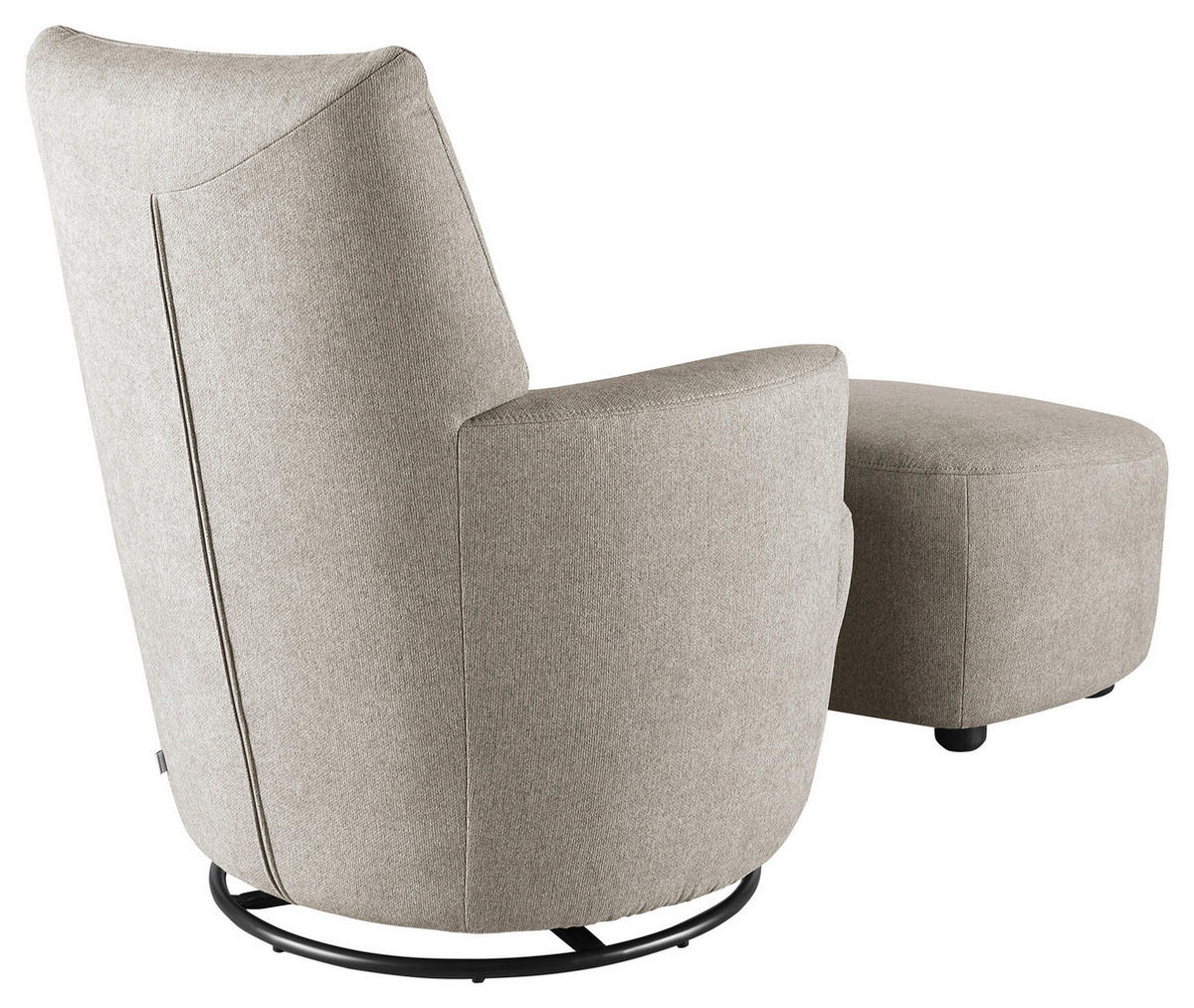 SESSEL Webstoff Beige    - Beige/Schwarz, Design, Textil/Metall (80/96/88cm) - SetOne by Musterring