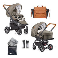 KINDERWAGENSET F4 Air+  - Cognac/Schwarz, Basics, Textil/Metall (57/129/100cm) - Gesslein