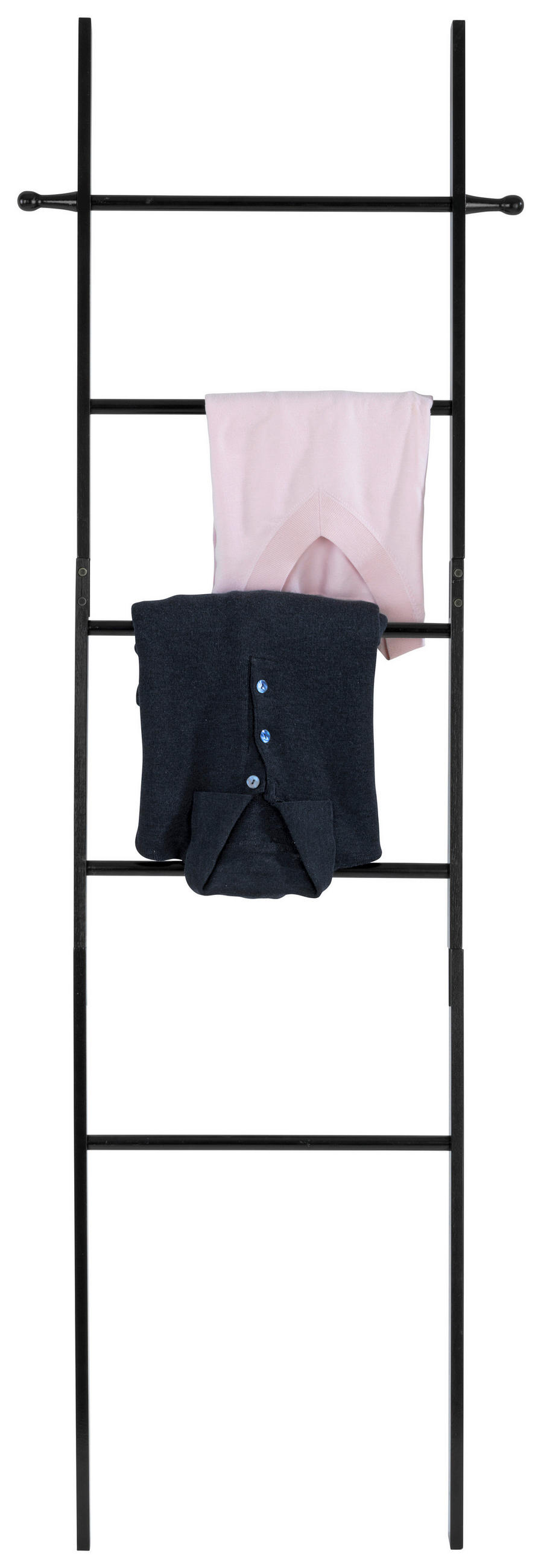 TÖRÖLKÖZŐTARTÓ LÉTRA 43/170/33 cm  - fekete, Basics, fa (43/170/33cm) - Wenko