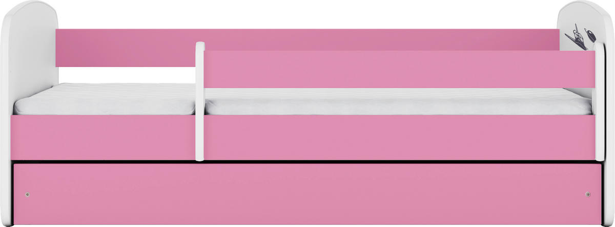 KINDER-/JUNIORBETT - Pink/Birkefarben, MODERN, Holz/Holzwerkstoff (80/160cm) - MID.YOU