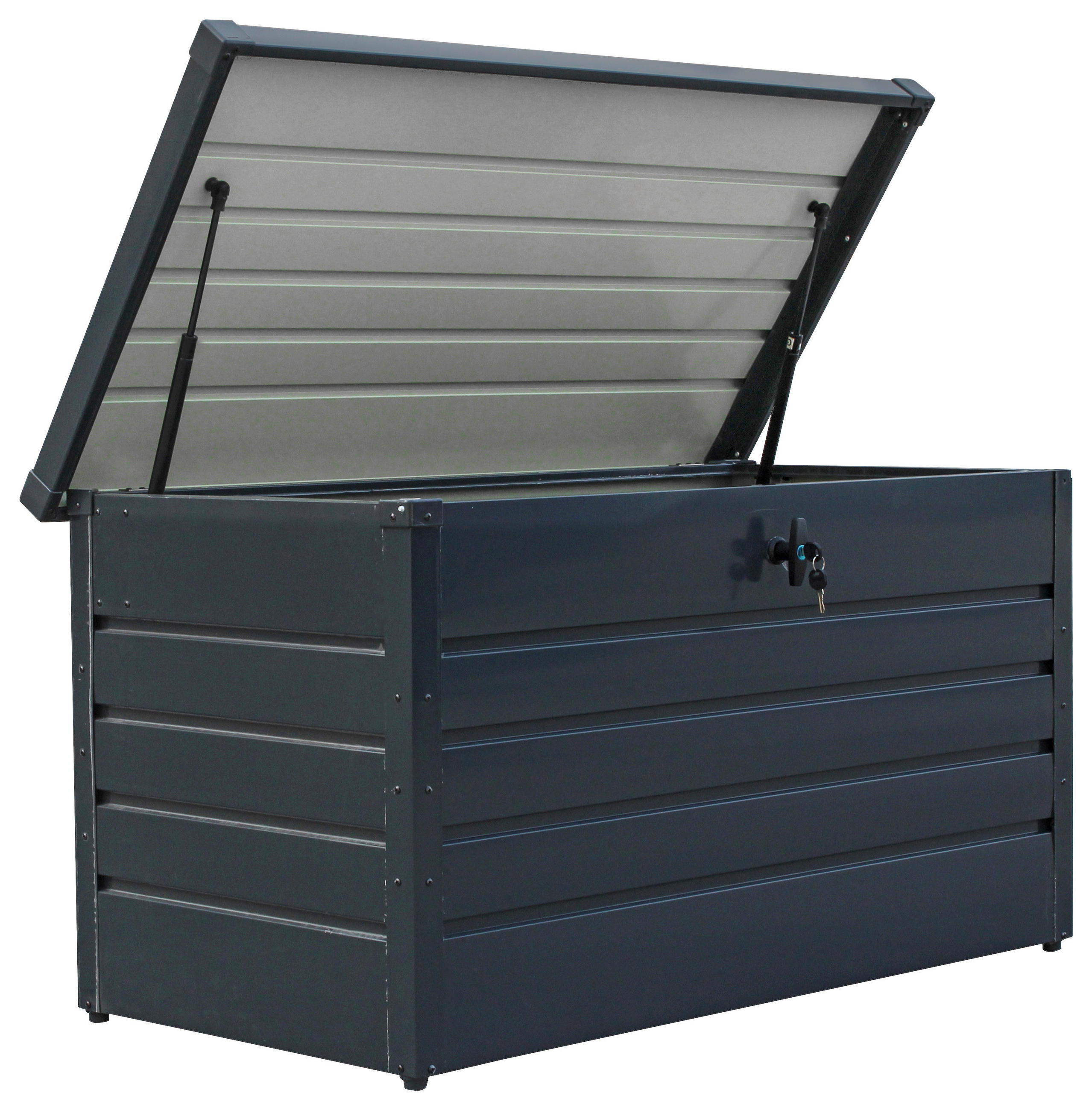 KISSENBOX - Anthrazit, Basics, Metall (165/70/62cm)