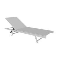 SONNENLIEGE 64/30/197 cm  - Weiß, MODERN, Textil/Metall (64/30/197cm) - Ambia Garden