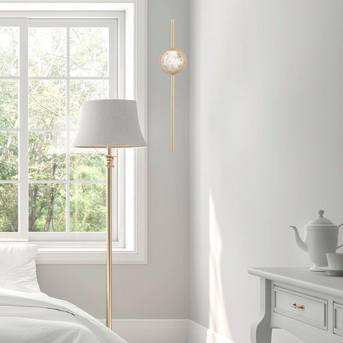 PENDELLEUCHTE 67,5/12,2 cm    - Goldfarben, Basics, Glas/Metall (67,5/12,2cm) - Elstead Lighting