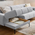 ECKSOFA in Chenille Silberfarben  167/311 cm  - Silberfarben/Schwarz, Design, Textil/Metall (167/311cm) - Xora