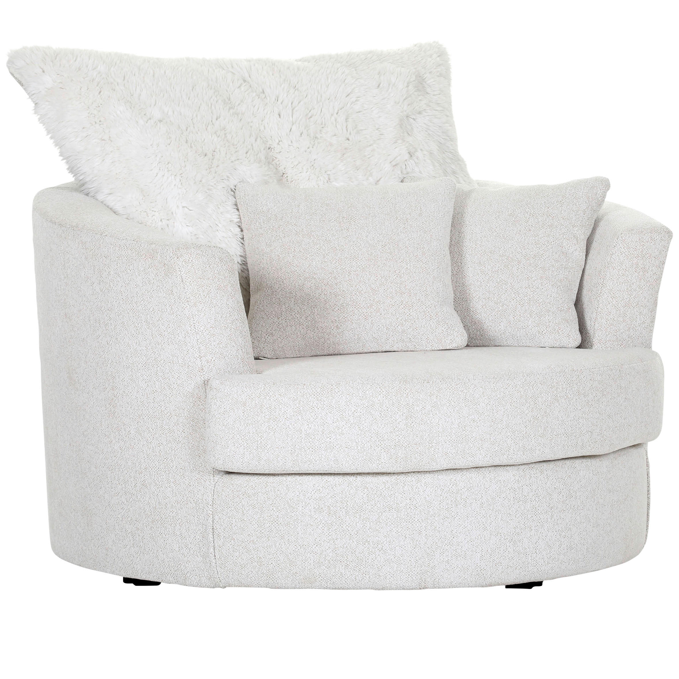 SESSEL Flachgewebe Weiss  - Weiss/Schwarz, Konventionell, Textil/Metall (115/72/115cm) - Carryhome