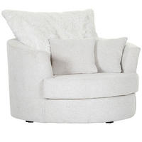 FOTELJA tekstil  bijela   - bijela/crna, Konvencionalno, tekstil/metal (115/72/115cm) - Carryhome