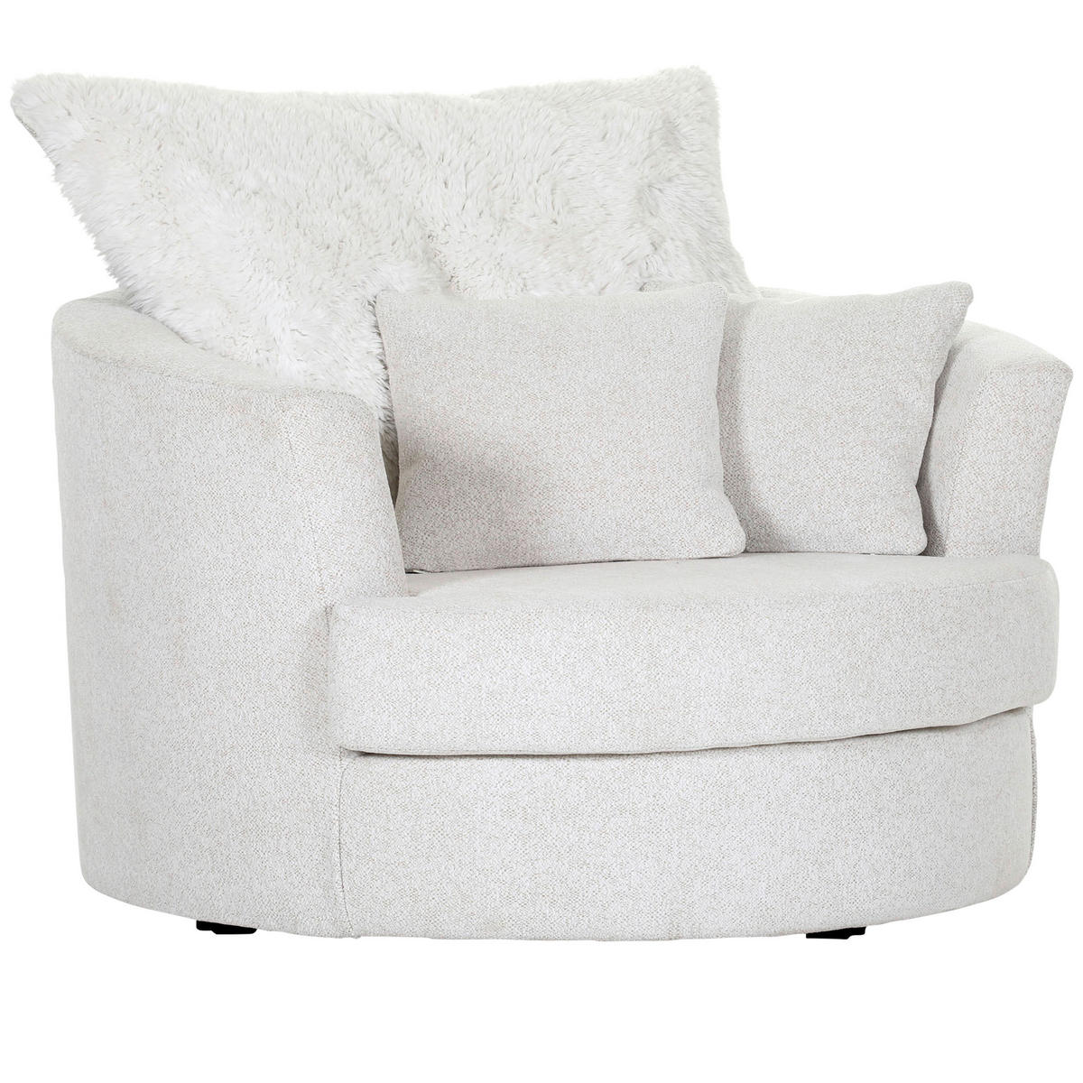 FOTELJA tekstil  bijela   - bijela/crna, Konvencionalno, tekstil/metal (115/72/115cm) - Carryhome