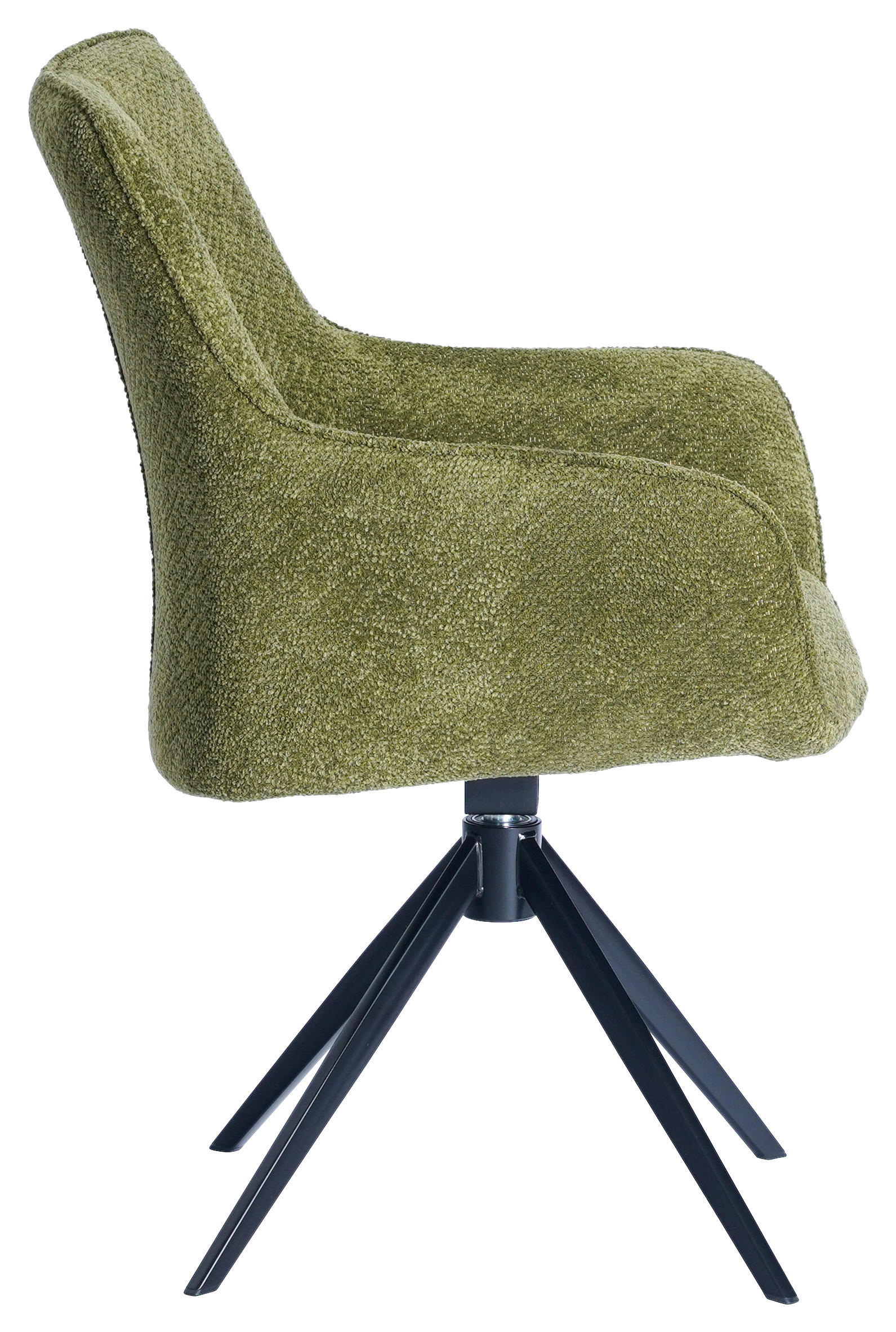 ARMLEHNSTUHL  in Eisen Webstoff  - Schwarz/Grün, Design, Textil/Metall (64/88/60cm) - Novel