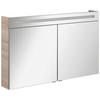 SPIEGELSCHRANK 120/71/16 cm  - Eschefarben/Alufarben, MODERN, Glas/Holzwerkstoff (120/71/16cm) - MID.YOU