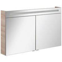 SPIEGELSCHRANK 120/71/16 cm  - Eschefarben/Alufarben, MODERN, Glas/Holzwerkstoff (120/71/16cm) - MID.YOU