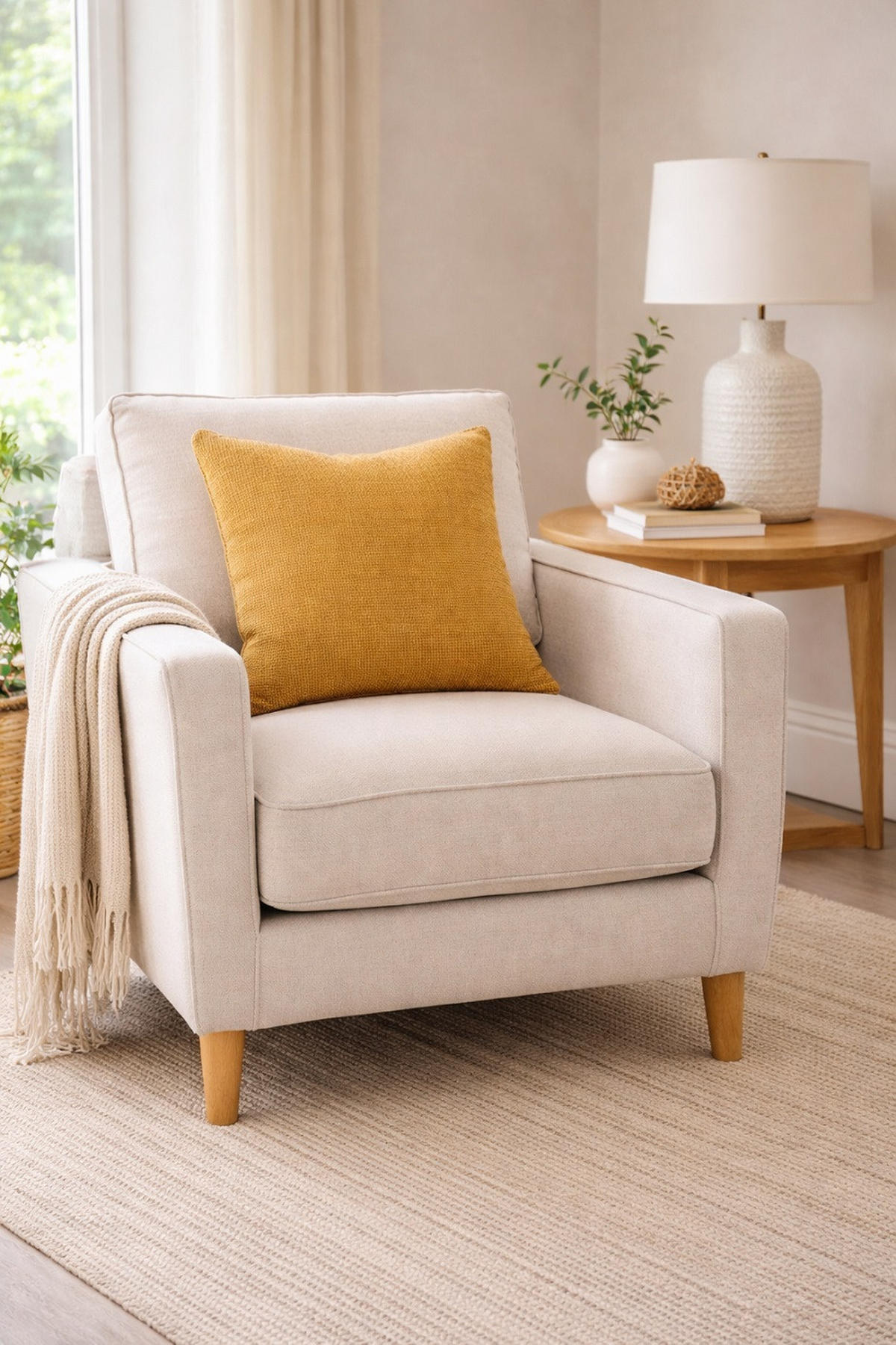 UKRASNI JASTUČIĆ   BERTA  - smeđa, Basics, tekstil (45/45/10cm)