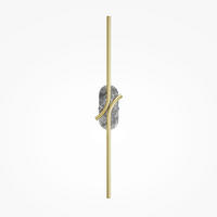 WANDLEUCHTE 9,7/8,6/63 cm  - Messingfarben/Grau, MODERN, Stein (9,7/8,6/63cm) - MAYTONI