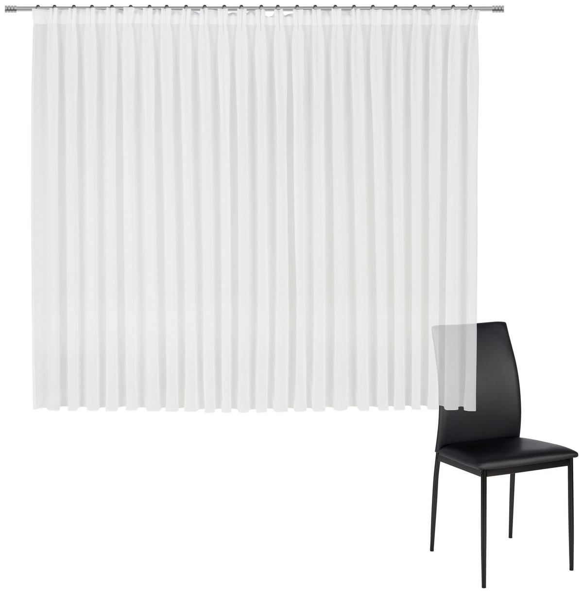 KUSOVÁ ZÁCLONA, 450/145 cm - bílá, Basics, textil (450/145cm) - Esposa