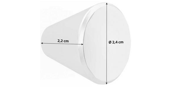 MÖBELGRIFF 2,4/2,4/2,2 cm Alufarben  - Alufarben, Kunststoff (2,4/2,4/2,2cm) - Hom`in