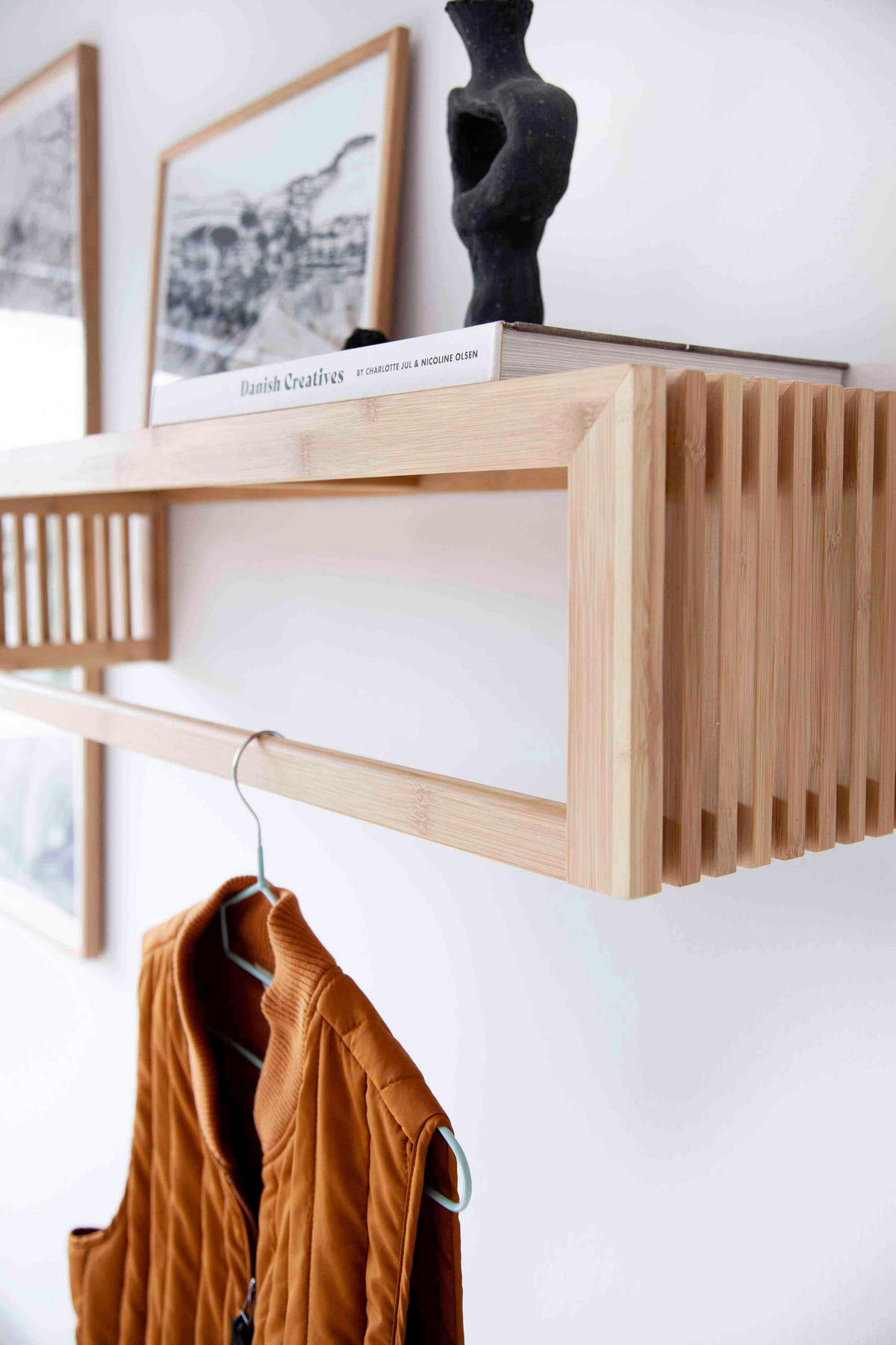 WANDGARDEROBE 94,5/20/27 cm  - Naturfarben, Design, Holz (94,5/20/27cm) - MID.YOU