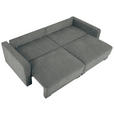 2-SITZER-SOFA in Chenille Grau  - Schwarz/Grau, KONVENTIONELL, Kunststoff/Textil (233/90/110cm) - Carryhome