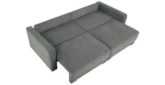 2-SITZER-SOFA in Chenille Grau  - Schwarz/Grau, KONVENTIONELL, Kunststoff/Textil (233/90/110cm) - Carryhome