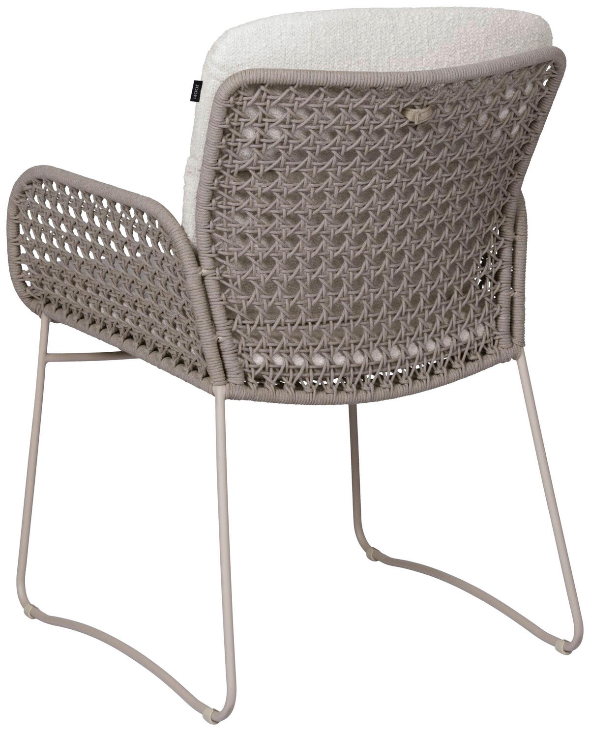 GARTENSESSEL Edelstahl Creme, Naturfarben  - Creme/Naturfarben, Basics, Textil/Metall (60,5/86/66cm) - Joop!