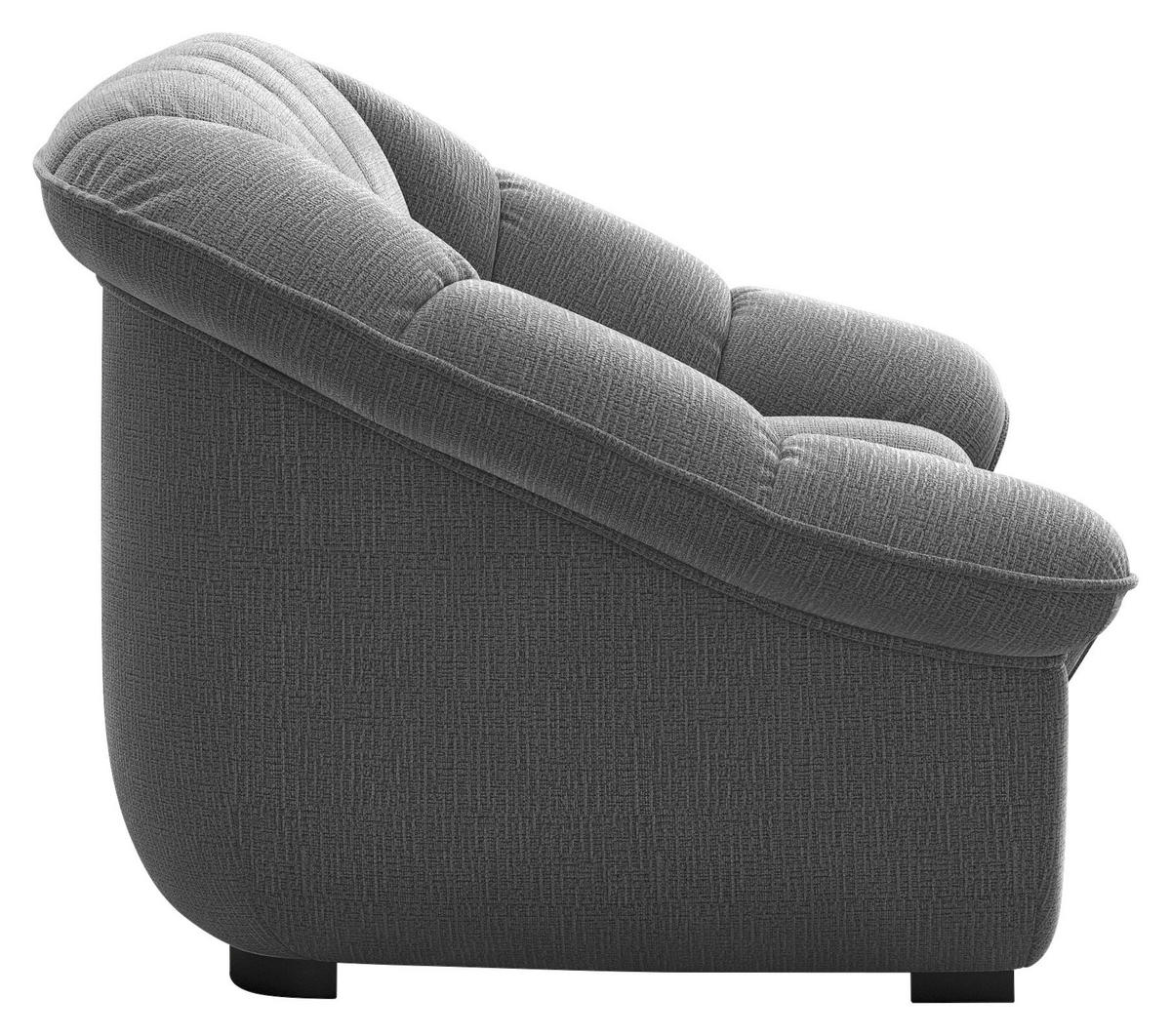 2-SITZER-SOFA Chenille Anthrazit  - Anthrazit/Schwarz, KONVENTIONELL, Kunststoff/Textil (163/88/104cm) - Welnova