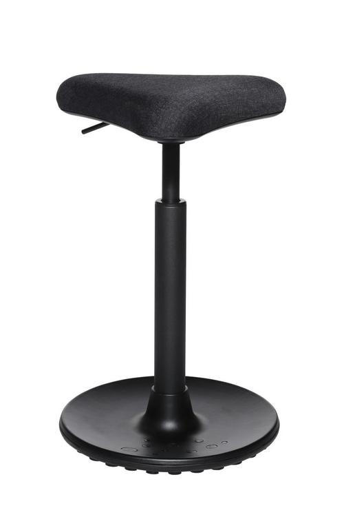 BÜROHOCKER 35/57-77/35 cm  - Schwarz, KONVENTIONELL, Kunststoff/Textil (35/57-77/35cm)