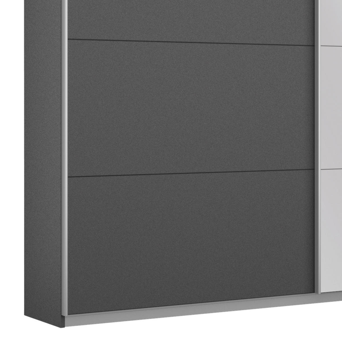 Schwebetürenschrank 2-türig in metallic Dunkelgrau