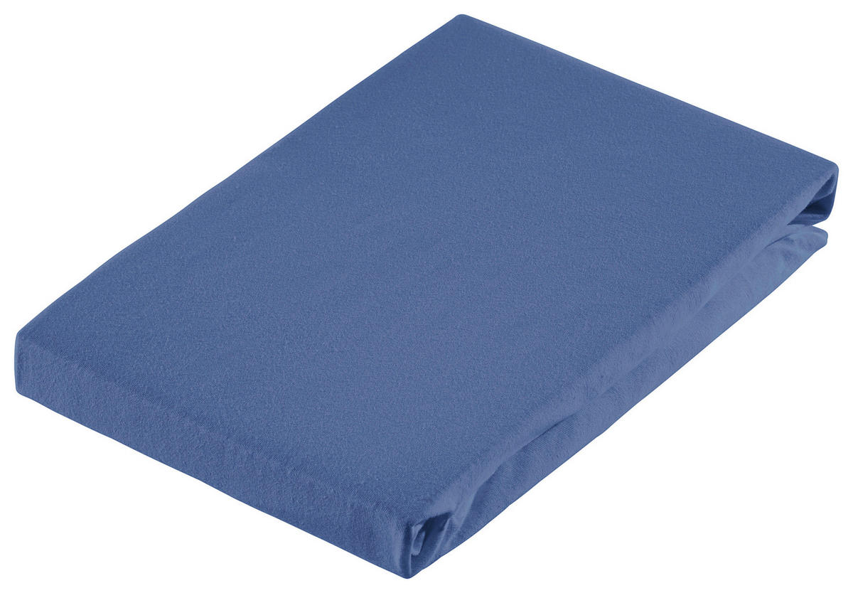 SPANNBETTTUCH Jersey  - Dunkelblau, Textil (160/220/30cm) - Dieter Knoll