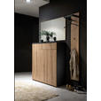 GARDEROBE 3-teilig  in 160/200/39 cm  - Eichefarben/Anthrazit, Design, Holzwerkstoff (160/200/39cm) - Moderano