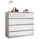 SIDEBOARD 120/104/43 cm  in Grau, Weiß  - Schieferfarben/Schwarz, Basics, Glas/Holzwerkstoff (120/104/43cm) - Dieter Knoll