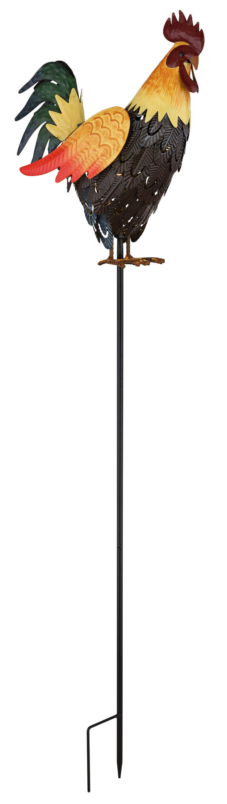 Ambia Garden Solarleuchte Hahn Braun, Gelb, Orange, Schwarz 28.5 cm
