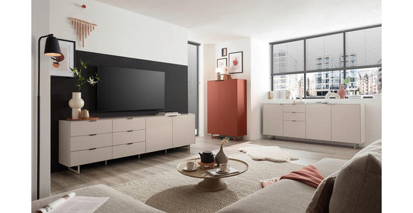 HIGHBOARD Schwarz, Rotbraun  95/134/38 cm  - Rotbraun/Schwarz, MODERN, Holzwerkstoff/Metall (95/134/38cm) - Carryhome