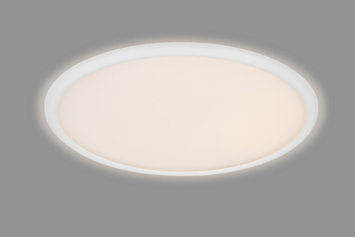 LED-DECKENLEUCHTE Arcalis 45/5,2 cm  - Weiß, Design, Kunststoff/Metall (45/5,2cm) - Novel