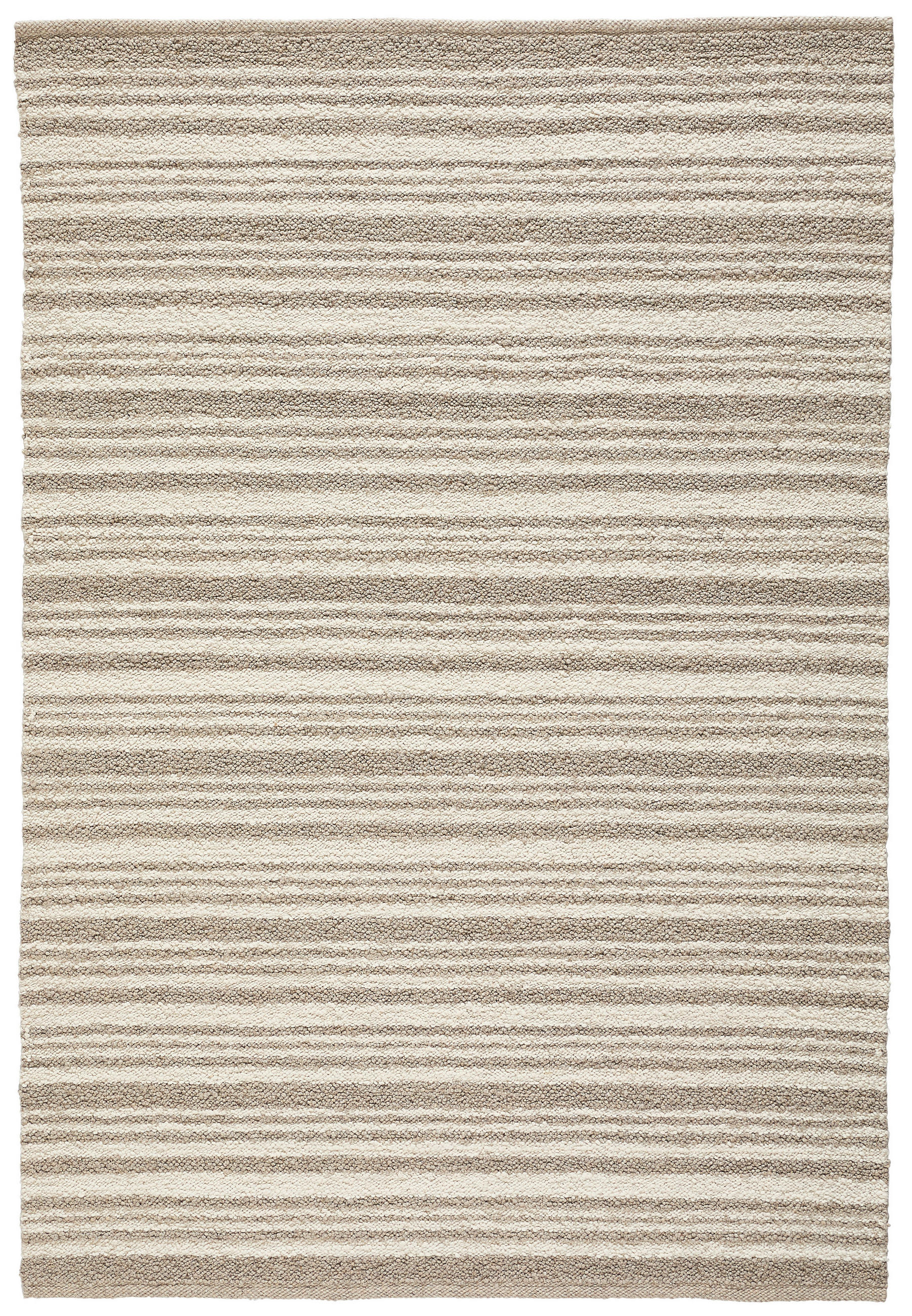 Linea Natura Handwebteppich Grauweiß 130x190 cm
