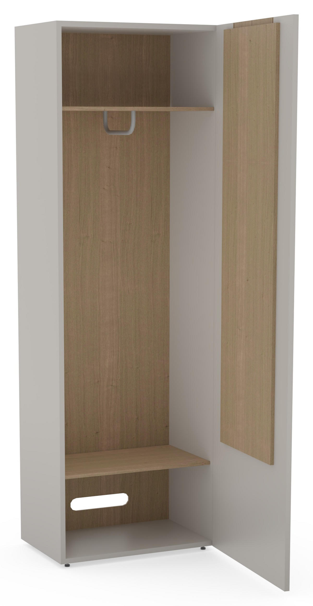 GARDEROBENSCHRANK  in 63,8/194/42 cm  - Taupe/Eichefarben, Design, Holz/Holzwerkstoff (63,8/194/42cm) - Voglauer