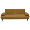 3-SITZER-SOFA in Leder Currygelb  - Currygelb/Schwarz, Design, Leder/Metall (222/86/104cm) - Dieter Knoll