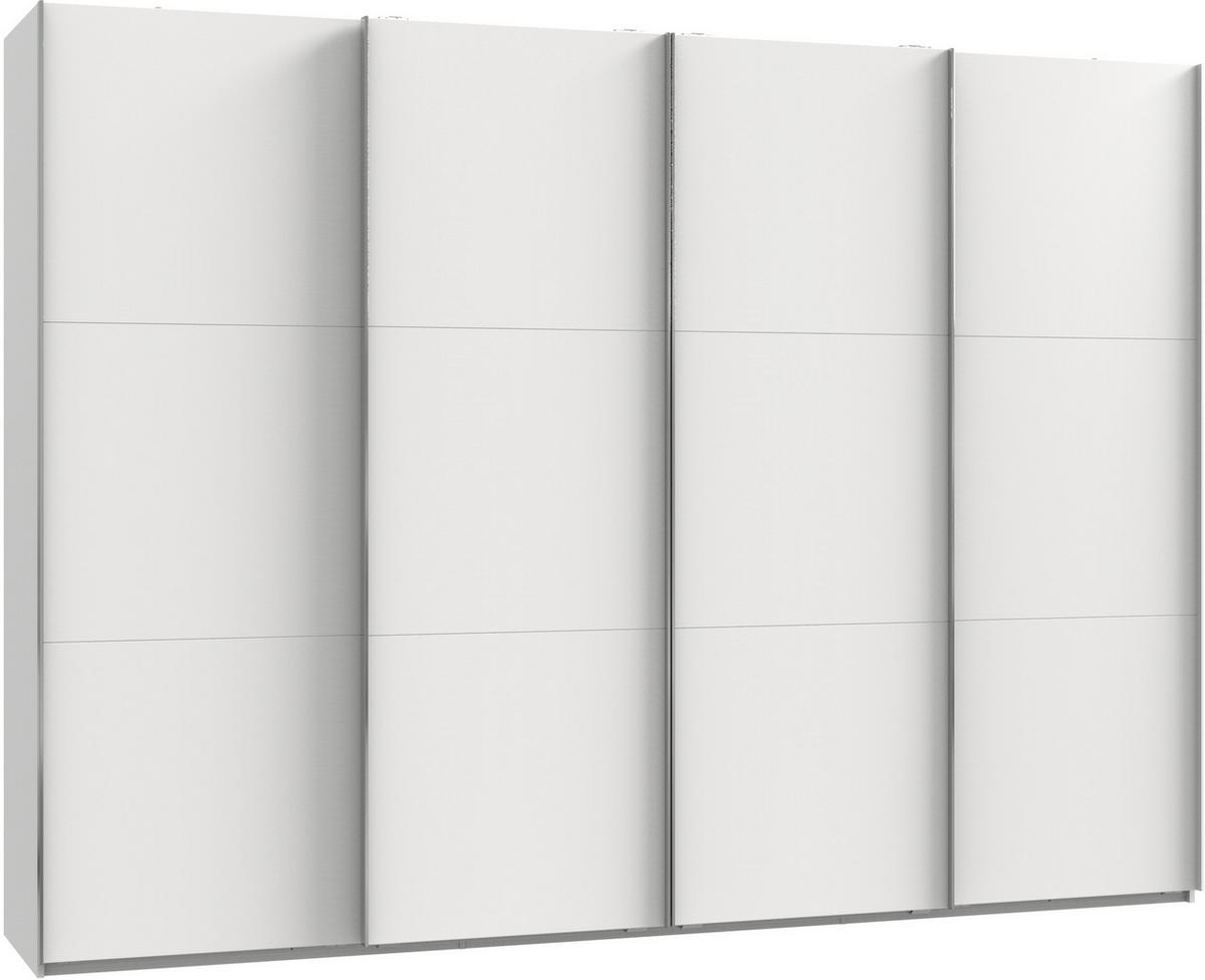 SCHWEBETÜRENSCHRANK in Weiss  - Chromfarben/Weiss, Modern, Holzwerkstoff (300/216,5/65cm) - MID.YOU