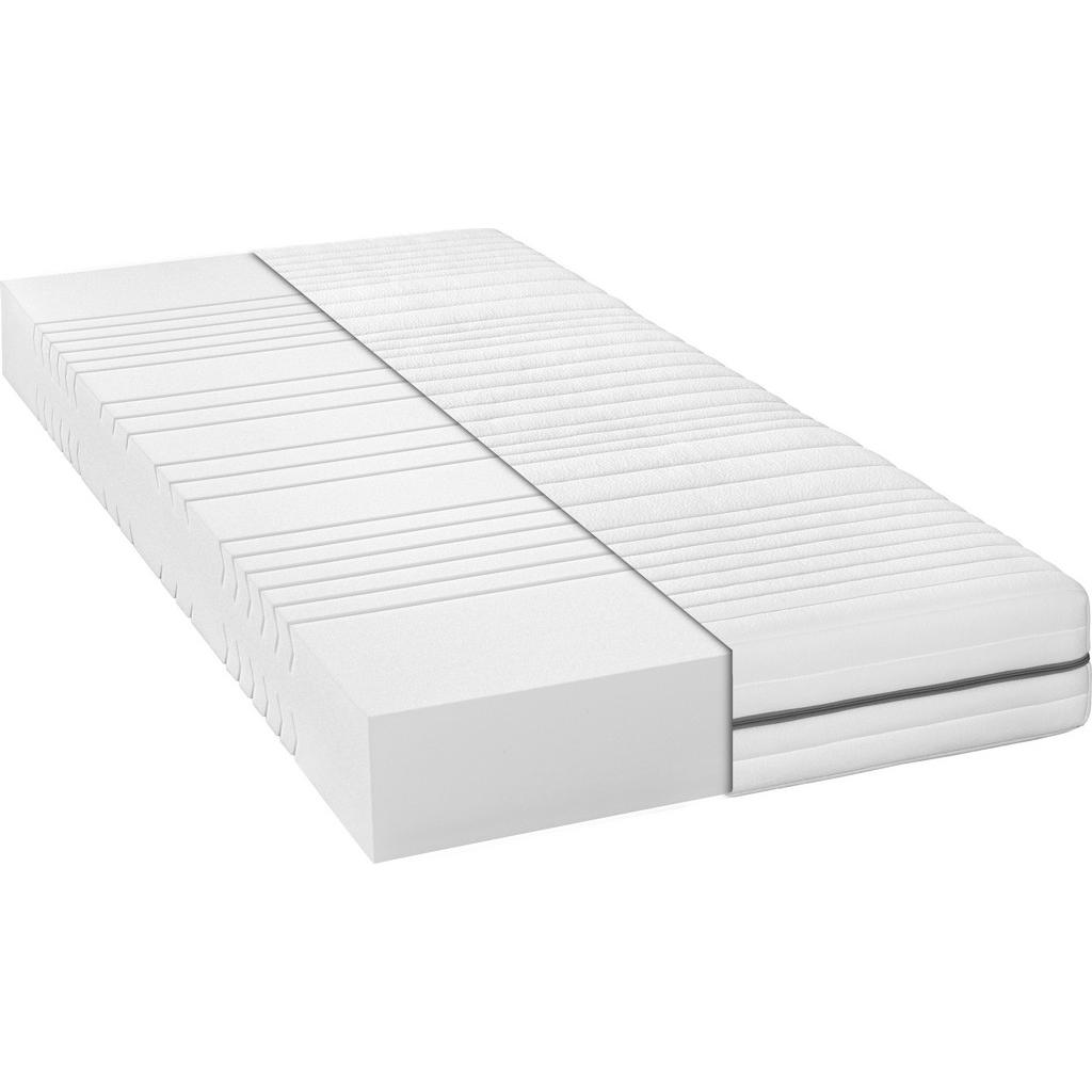 Thumbnail - Xora Komfortschaummatratze, Weiß, Textil, H4, Füllung: Polyester, 120x200 cm, Härtegradauswahl, Bezug abnehmbar/waschbar...