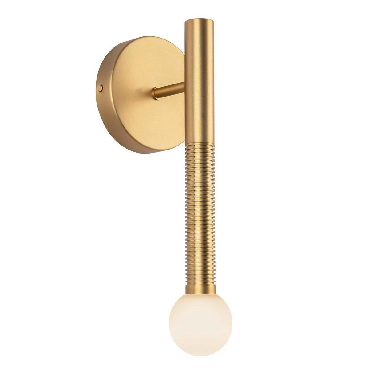 LED-WANDLEUCHTE Alora Mood 35,6/15,2/17,8 cm  - Goldfarben, Design, Glas/Metall (35,6/15,2/17,8cm) - Elstead Lighting