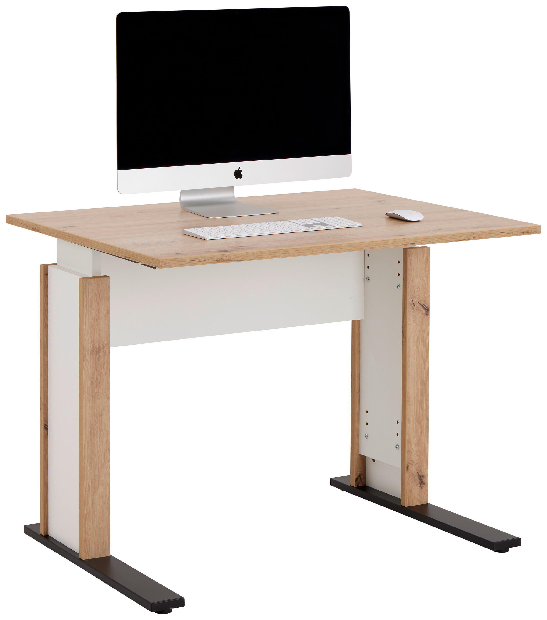 Schreibtisch mit Kabeldurchlass B:100cm H:71,5-80cm Kontor K9