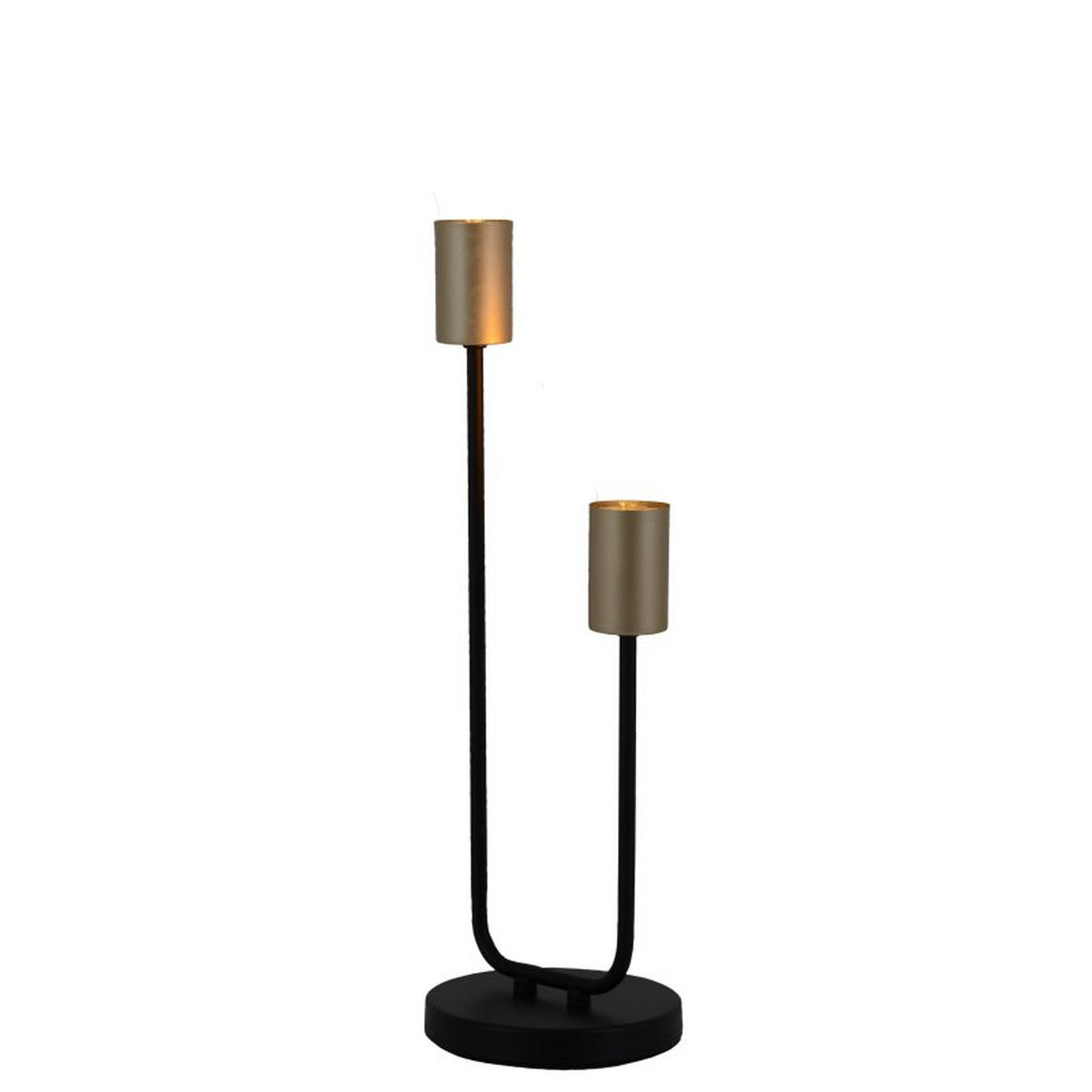 TISCHLEUCHTE Modo 14/45,3 cm   - Goldfarben/Schwarz, Design, Kunststoff/Metall (14/45,3cm) - Näve