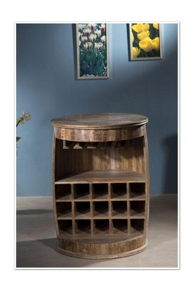 BAR  prirodna boja   - prirodna boja, Dizajnerski, drvo (65/88/65cm) - Ambia Home