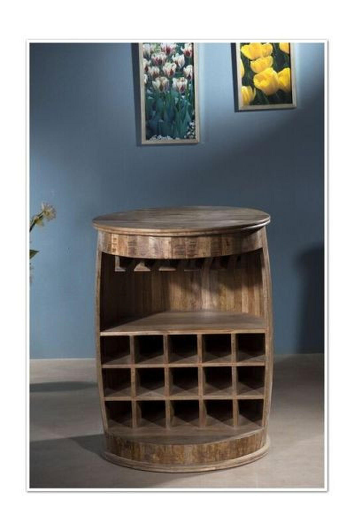 BAR  prirodna boja   - prirodna boja, Dizajnerski, drvo (65/88/65cm) - Ambia Home
