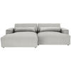 ECKSOFA Struktur Seidengrau  - Seidengrau/Schwarz, Design, Kunststoff/Textil (187/267cm) - Stylife