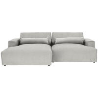 ECKSOFA Struktur Seidengrau  - Seidengrau/Schwarz, Design, Kunststoff/Textil (187/267cm) - Stylife