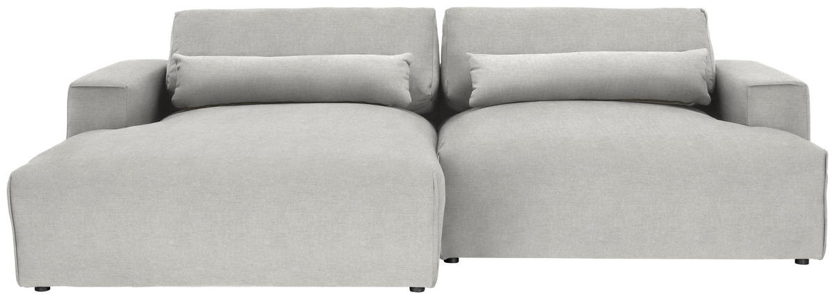 ECKSOFA Struktur Seidengrau  - Seidengrau/Schwarz, Design, Kunststoff/Textil (187/267cm) - Stylife