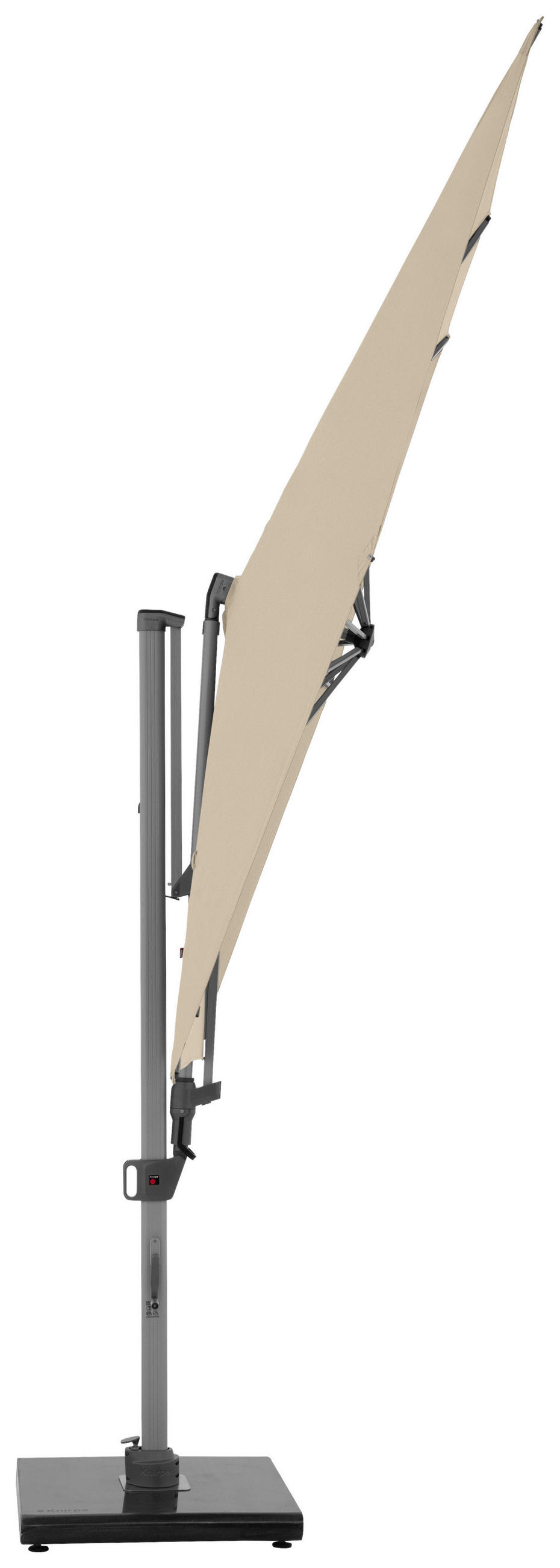 AMPELSCHIRM  275/275 cm  - Beige/Silberfarben, KONVENTIONELL, Textil/Metall (275/275cm) - KNIRPS