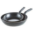 PFANNENSET TOPAS Aluminium 2-teilig  - Schwarz, Basics, Kunststoff/Metall - Homeware Profession.