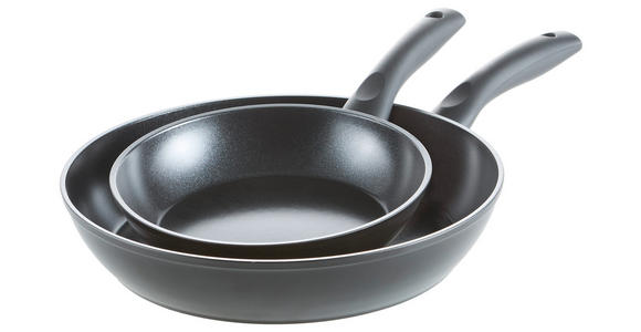 PFANNENSET TOPAS Aluminium 2-teilig  - Schwarz, Basics, Kunststoff/Metall - Homeware Profession.